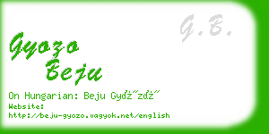 gyozo beju business card